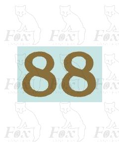 (16.5mm high) Gold - 1 pair number 8