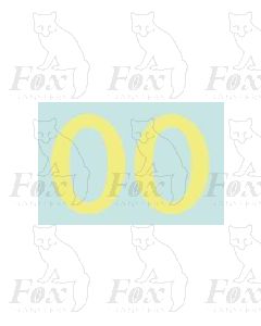 (20mm high) Off white (straw) - 1 pair number 0