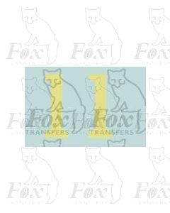 (38mm high) Off white (straw) - 1 pair number 1