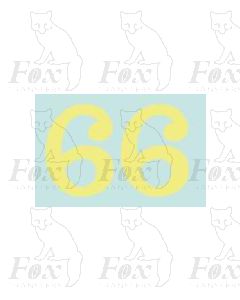 (38mm high) Off white (straw) - 1 pair number 6