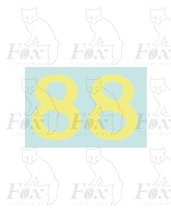 (20mm high) Off white (straw) - 1 pair number 8