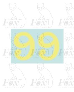 (20mm high) Off white (straw) - 1 pair number 9