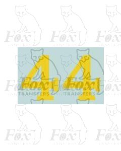 (11.25mm high) Yellow - 1 pair number 4