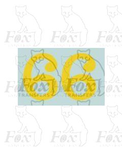 (11.25mm high) Yellow - 1 pair number 6