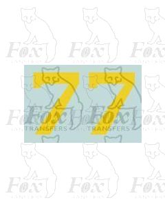 (13.5mm high) Yellow - 1 pair number 7