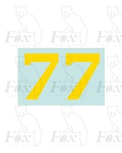 (22.25mm high) Yellow - 1 pair number 7