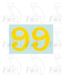 (32mm high) Yellow - 1 pair number 9