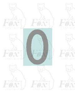 (27mm high) Silver - 1 x number 0