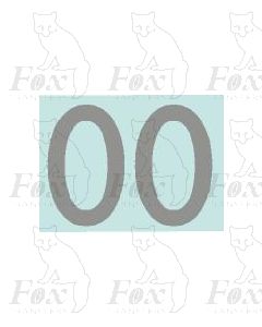 (20mm high) Silver - 1 pair number 0