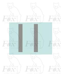 (20mm high) Silver - 1 pair number 1