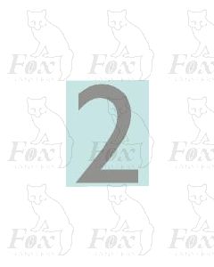 (27mm high) Silver - 1 x number 2