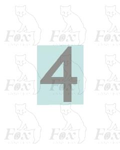 (19mm high) Silver - 1 x number 4