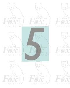 (14mm high) Silver - 1 x number 5