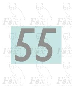 (27mm high) Silver - 1 pair number 5