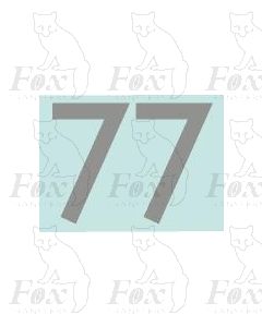(27mm high) Silver - 1 pair number 7