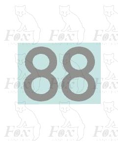 (20mm high) Silver - 1 pair number 8