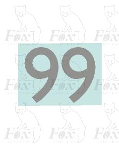 (13.5mm high) Silver - 1 pair number 9