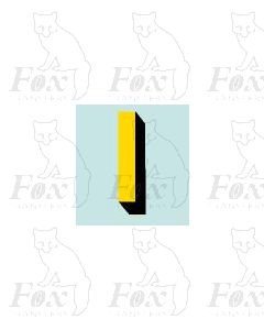 (7mm high) Yellow/black with shadow1 x number 1