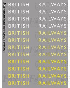 Original LNER style British Railways Lettering