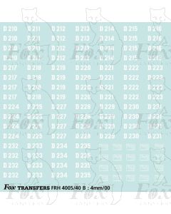 D Numbersets for all named English Electric Type 4 Locos