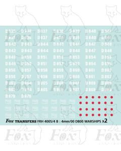 Warship Class locomotive running numbersets