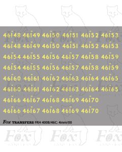 Cabside Numbersets 46148-46170