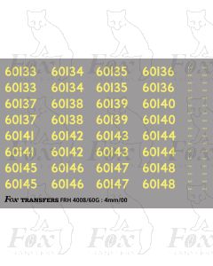 Cabside Numbersets 60133-60148