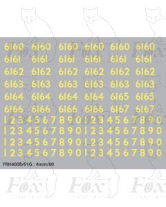 Cabside numbersets 6160/6161/6162/6163/6164/6165/6166/6167 for B17/B2 Classes