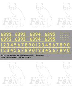 Cabside numbering base pack for GCR/ROD Robinson O4/O1 Classes 7F 2-8-0