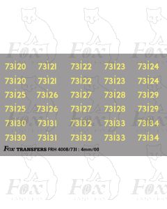 Cabside Numbersets for BR Standards
