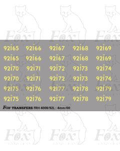 Cabside Numbersets for BR Standards (92165-92179)