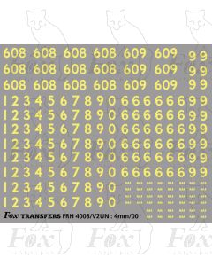 Cabside numbering for unnamed V2 locos