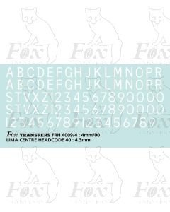 Loco/DMU Train Reporting Alpha-Numerics 4.3mm (As FRH4009)