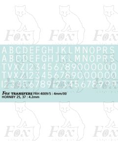 Loco/DMU Train Reporting Alpha-Numerics 4.2mm (As FRH4009)