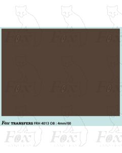 Blanking/Obliteration Patch in Western Chocolate, authentically colour-matched to Bachmann Mk1 Coach Body shade