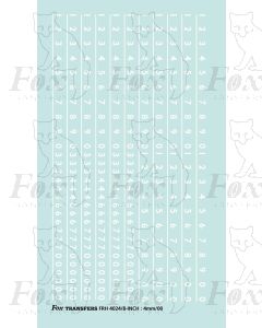Prototype 8 inch Steam Cabside Numbering