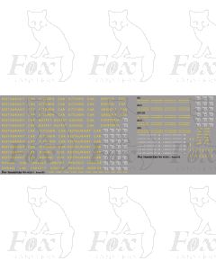 BR British Railways Coach Branding in yellow