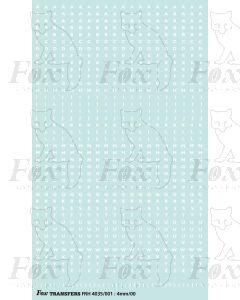 Alphabet for BR steam era coach train name/destination boards