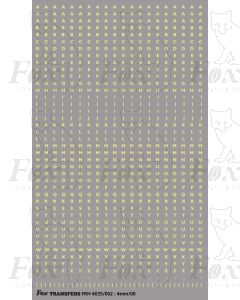 Alphabet for BR steam era coach train name/destination boards