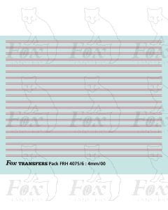 Twin Red Boilder and Cylinder Cover Lining - LNWR & BR