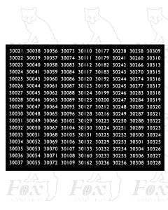 Southern Region Smokebox Numbersets 30021-30328
