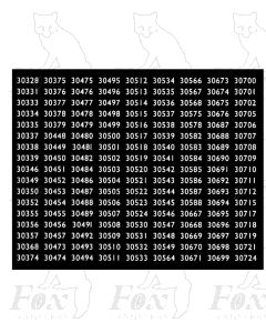 Southern Region Smokebox Numbersets 30328-30724