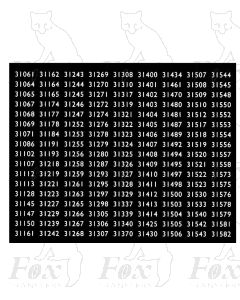 Southern Region Smokebox Numbersets 31061-31582
