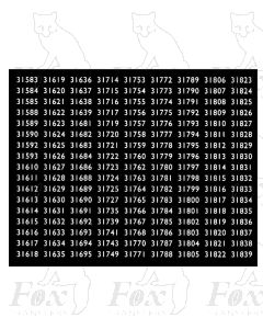 Southern Region Smokebox Numbersets 31583-31839