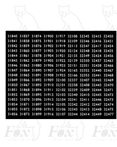 Southern Region Smokebox Numbersets 31840-32477