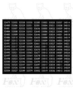 Southern Region Smokebox Numbersets 32479-34030