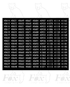 Midland Region Smokebox Numbersets 40614-41196