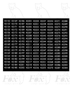 Midland Region Smokebox Numbersets42152-42304