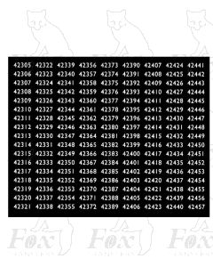 Midland Region Smokebox Numbersets 42305-42457