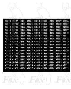 Midland Region Smokebox Numbersets 42770-42922